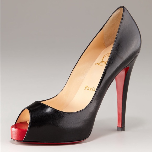 Christian Louboutin Shoes - Christian Louboutin leather peep toe heels